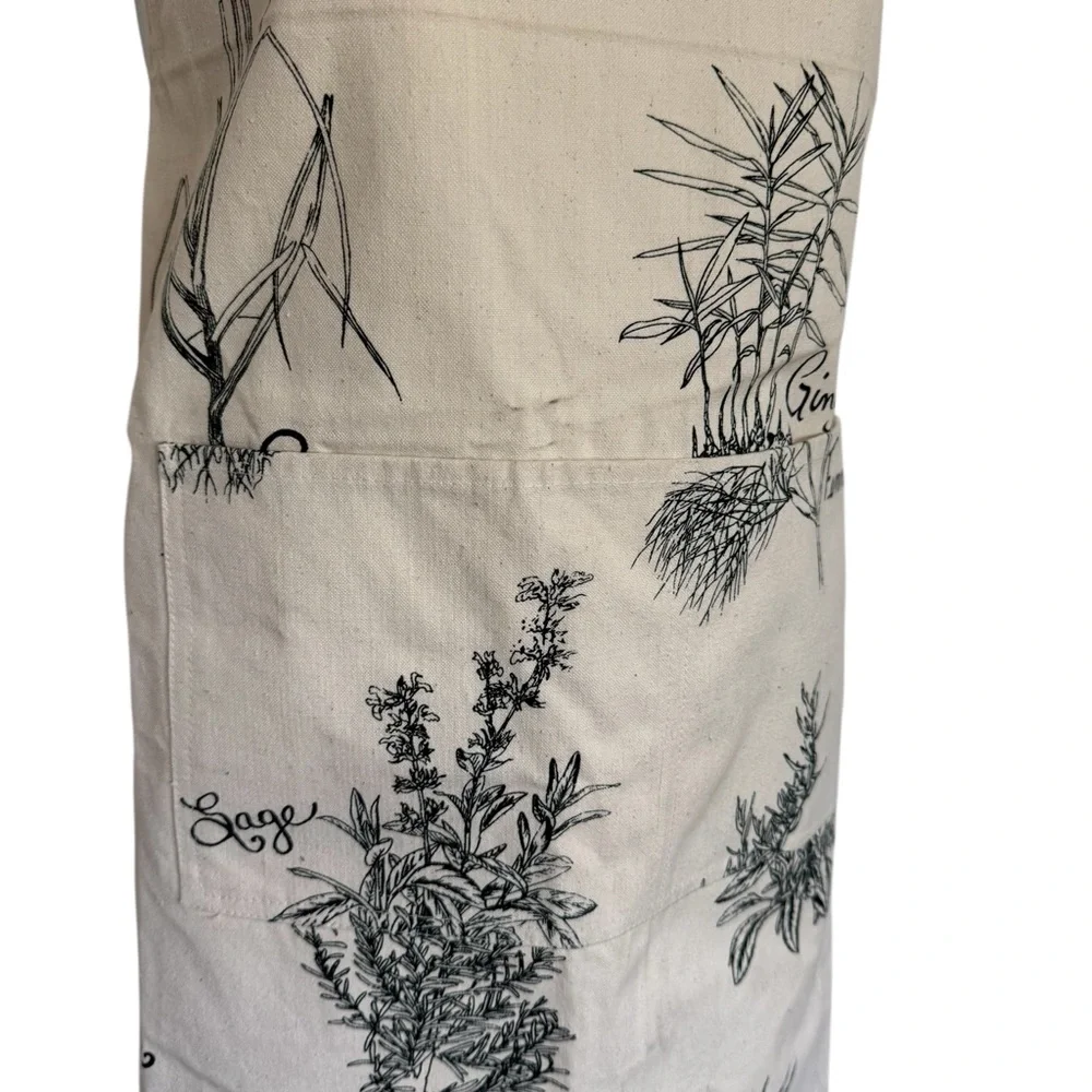 Kidmet Herb Patterned Kitchen Apron